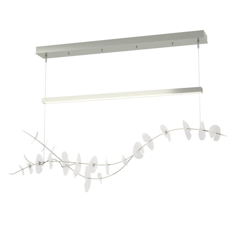 Luminaire suspendu 1 lumière Lily, Argenté, Argenté