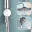 No-Faucet Height-Adjustable Shower Set 26 cm Round Rain Shower Head and 3-Spray Handheld Shower