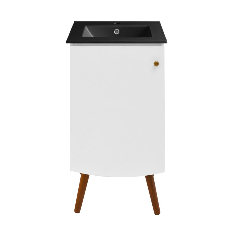 Meuble-lavabo blanc 18 po Manoir, Noir