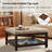 33.5" Wide Tufted Square Cocktail Ottoman With Free Tray-652042903