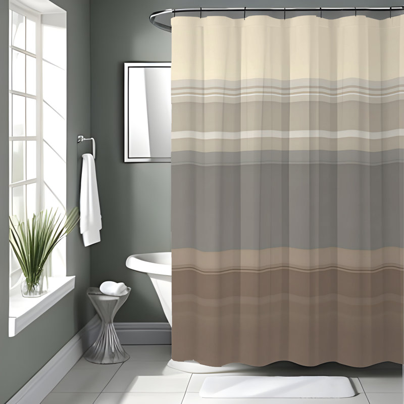 Matilynn Abstract Shower Curtain, 72"H x 70"W
