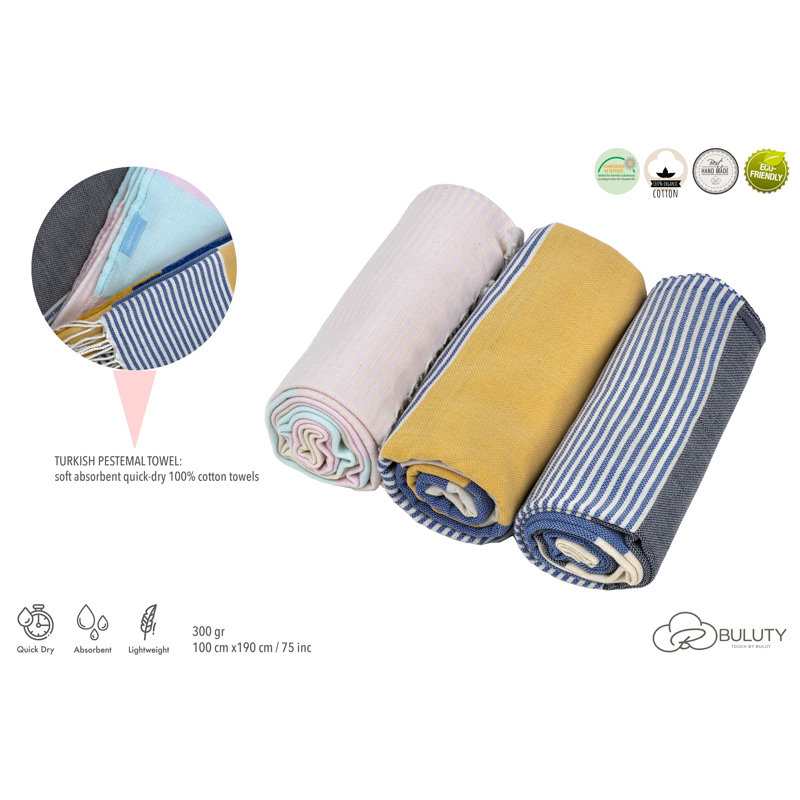 Rimmer Beach Towel, Navy/Grey