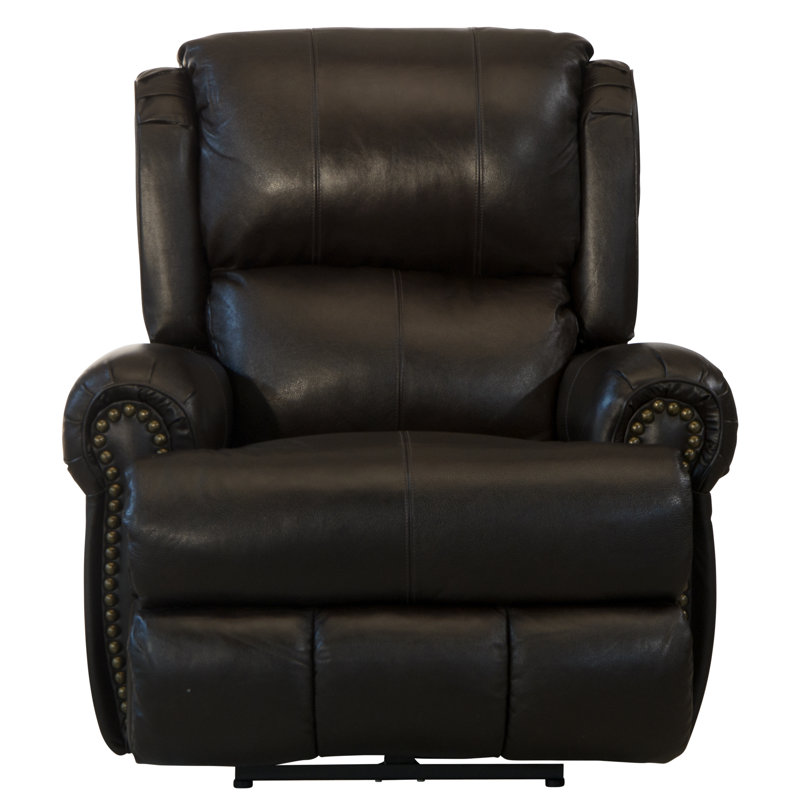 Fauteuil inclinable en cuir italien Woodville, Électrique, Similicuir brun