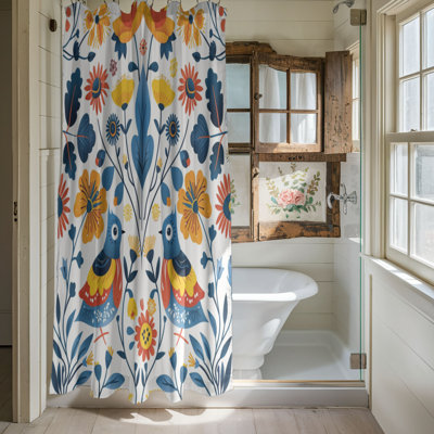 Rideau de douche Folk Blossom - Premium