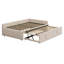 Lit de jour double rembourré en forme de L - Lit gigogne escamotable double inclus-330921036