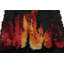 Vintage Swedish Rya Runner, Colorful Scandinavian Flame Patterns - Rug & Kilim