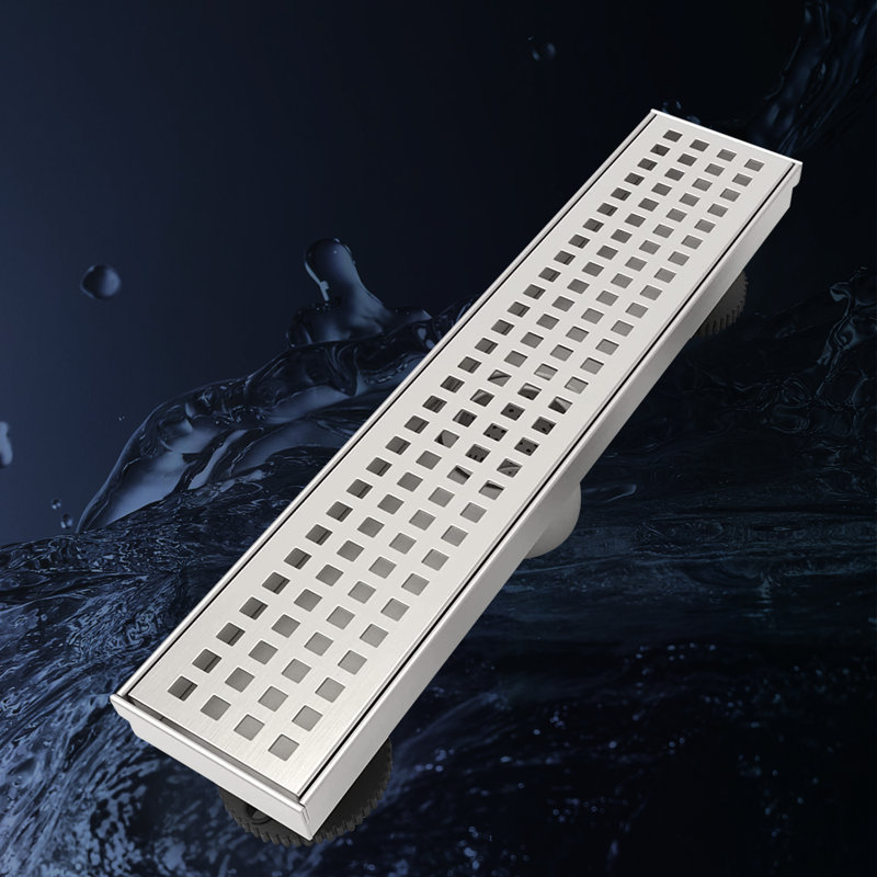 Linear Shower Drain With Removable Cover Grille