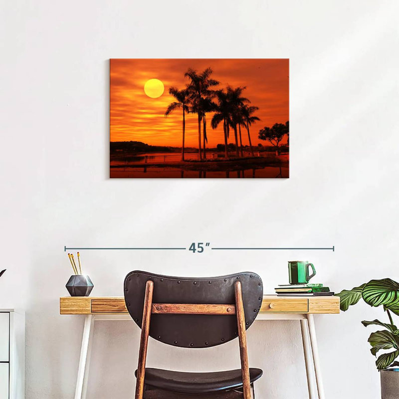 Orange Beach Scene, 20" H x 30" W