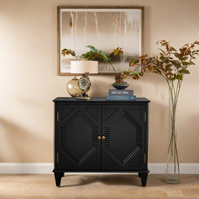 Retro Farmhouse Style Wooden Sideboard Buffet Cabinet With Storage