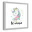 «Be Unique», impression sur papier licorne-47848668-47848658