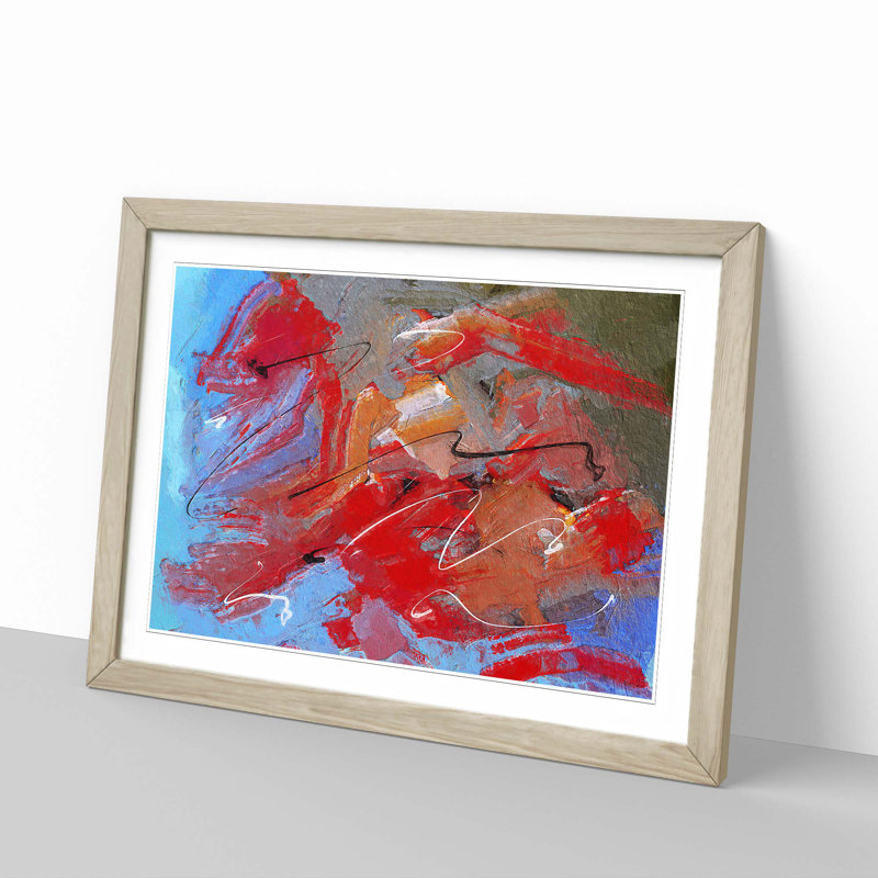 Abstract Vol.82 by S.Johnson - Single Picture Frame Print, Oak Framed, 33cm H x 45cm W x 2cm D