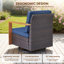 Ensemble de 2 chaises d'extérieur pivotantes avec coussins-237991579-237991580