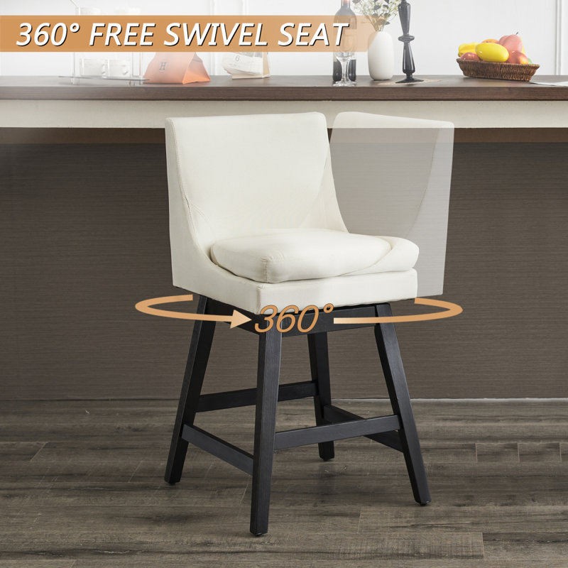 Tabouret très grand Karidee, Blanc crème
