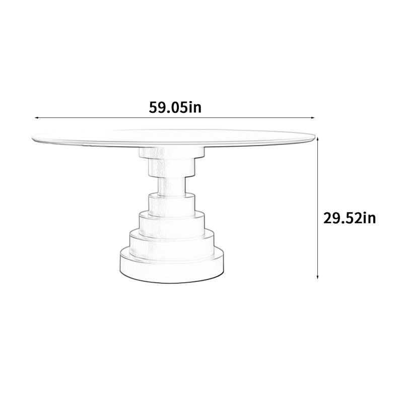 Donoho, H 29,52 po x L 59,05 po x l 59,05 po