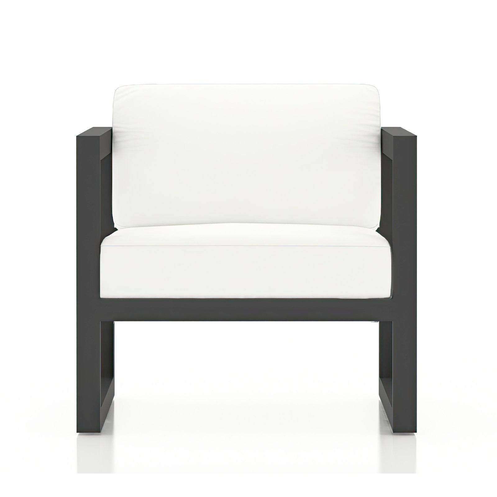 Smith Sunbrella® Patio Lounge Chair, Canvas Natural, Slate