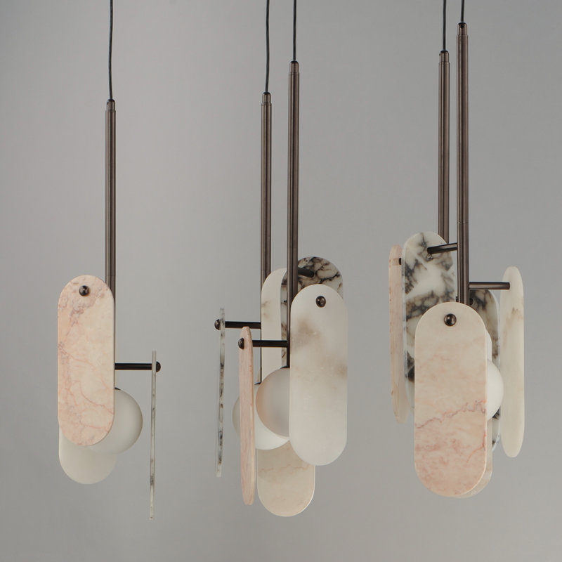 Megalith 5 - Light LED Pendant, Light Brown, Brushed Bronze