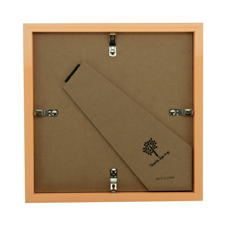 Nicola Spring - 3D Box Photo Frames - Mount, Light Wood/White, 22.5cm H x 22.5cm W x 3.5cm D