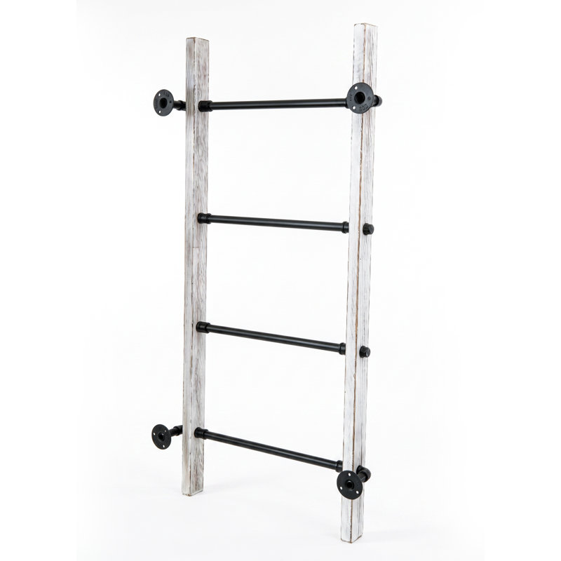 Wall Mounted Solid Wood Blanket Ladder