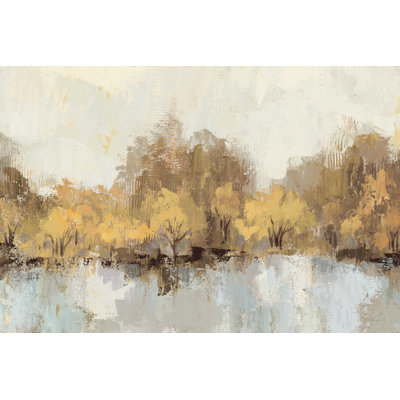 Réflexion de rivière d'automne dorée