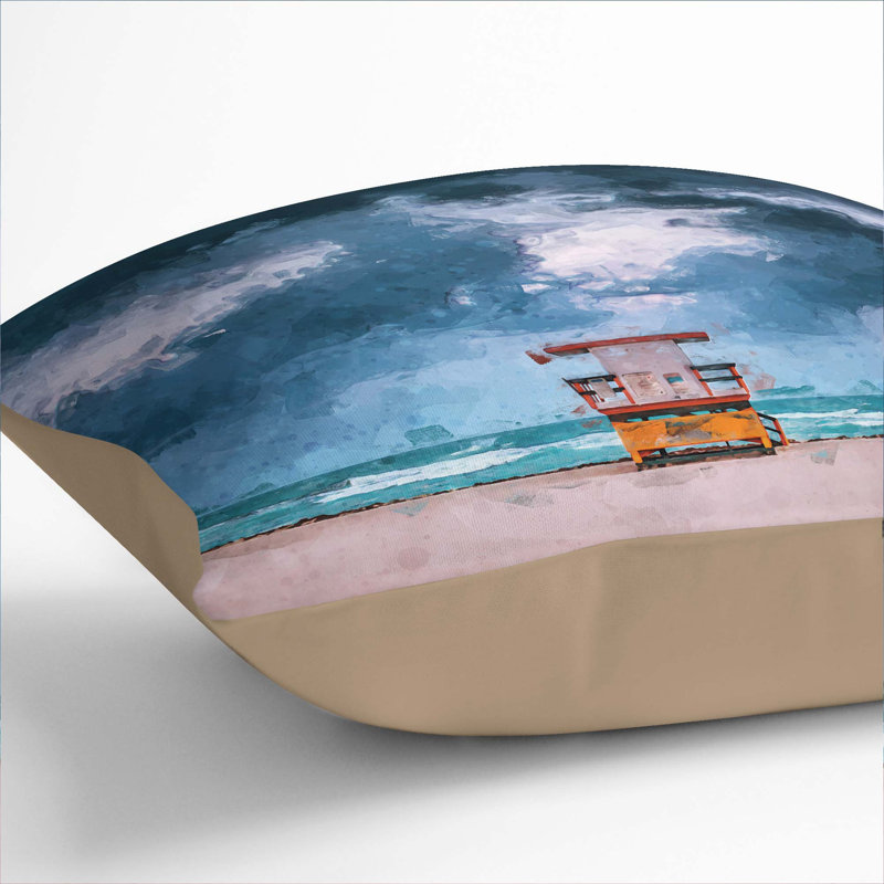 Square Throw Cushion, Stone, 40cm H x 40cm W x 15cm D