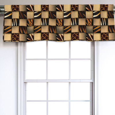 Sateen Patchwork Ruffled Window Valance