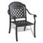 Chaise de patio en fonte d'aluminium 4 pièces avec cadre noir-130027491-130027493
