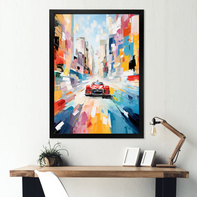 Colorful Cubism 24Hrs Le Man Race Track III - Race Tracks Wall Art