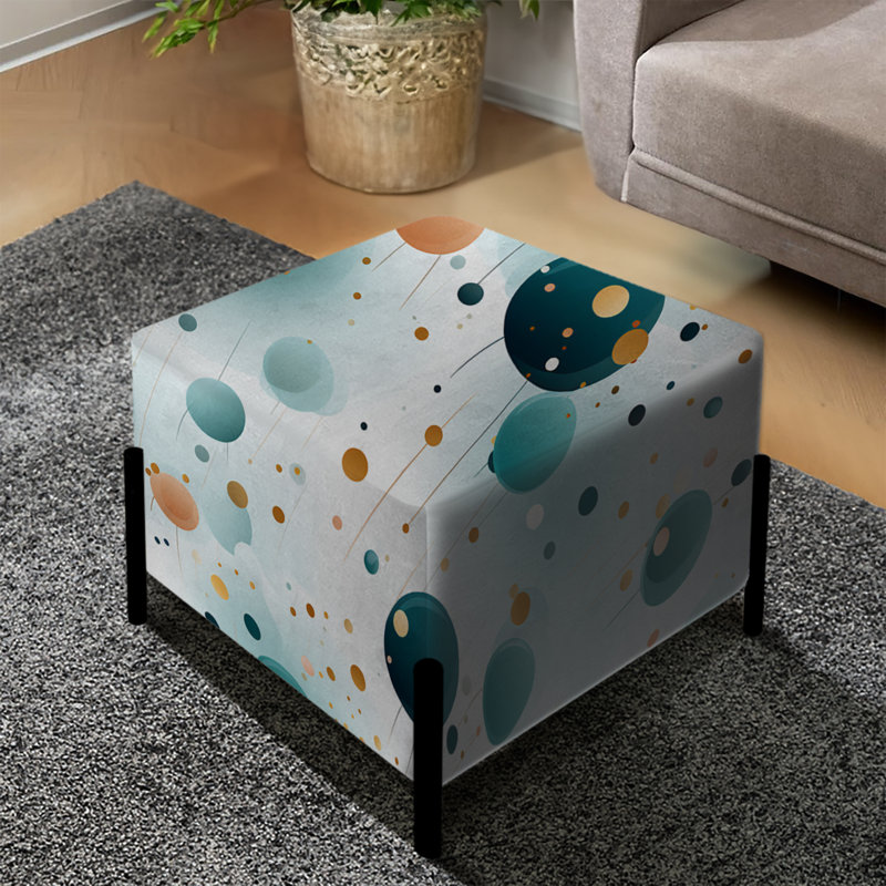 Mystic Enchantment Polka Dots Pattern - Polka Dots Square Ottoman
