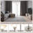 Ebern Designs Torchiere Floor Lamp - 75.5" Standing Lamp for Bedroom Light with Sturdy Metal Base and Marbleized Glass Shade - LED Bulb Included