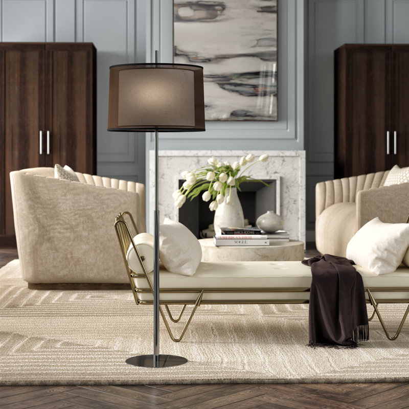 Saturnia Floor Lamp, Deep Patina Bronze