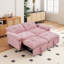 Canapé-lit convertible en velours de 73 pouces avec matelas convertible confortable pour des espaces de vie polyvalents-133234340
