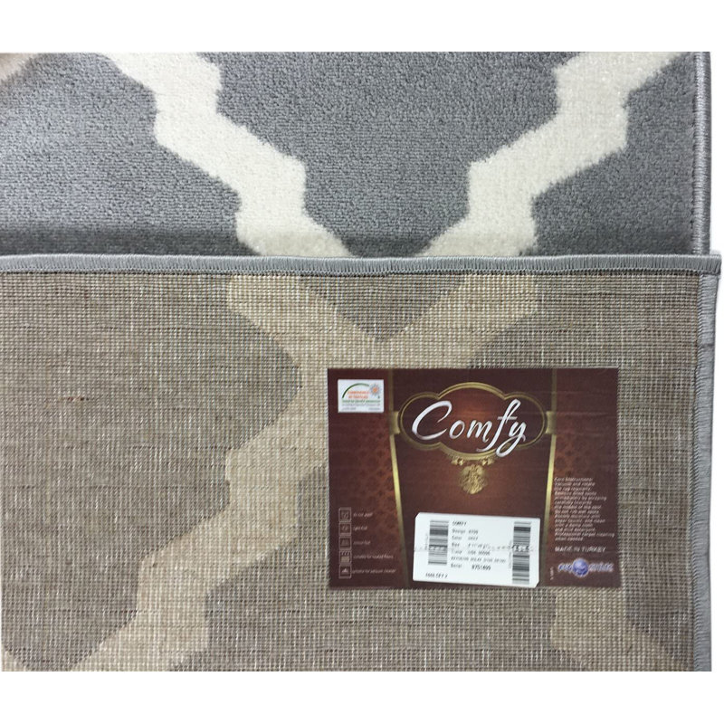 Pisces Geometric Gray Area Rug, Rectangle 7'10" x 9'10"