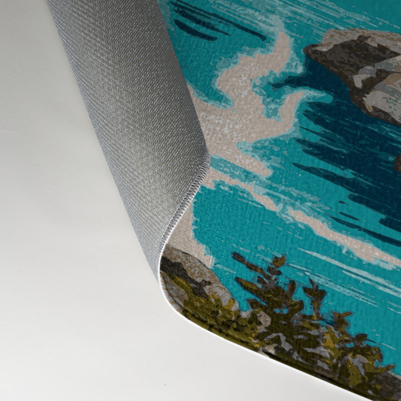 Tapis intérieur et extérieur gris Nature, Rectangulaire 3 pi x 5 pi