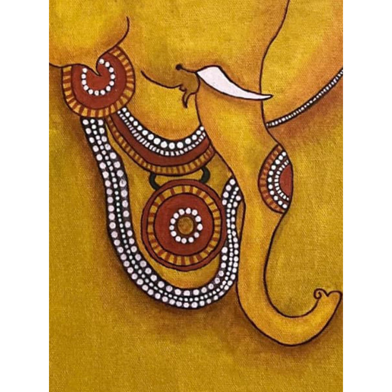 Ganapati Bappa | Avec cadre | Acrylique sur toile | Par Ruchi Gupta