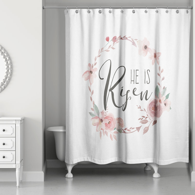 Perea He Is Risen Shower Curtain
