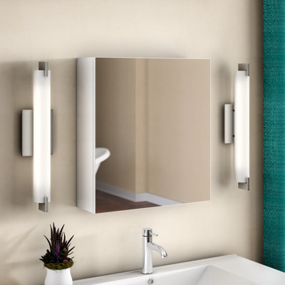 Jorrie 19.63'' W 21.63'' H Surface Frameless Medicine Cabinet Mirror