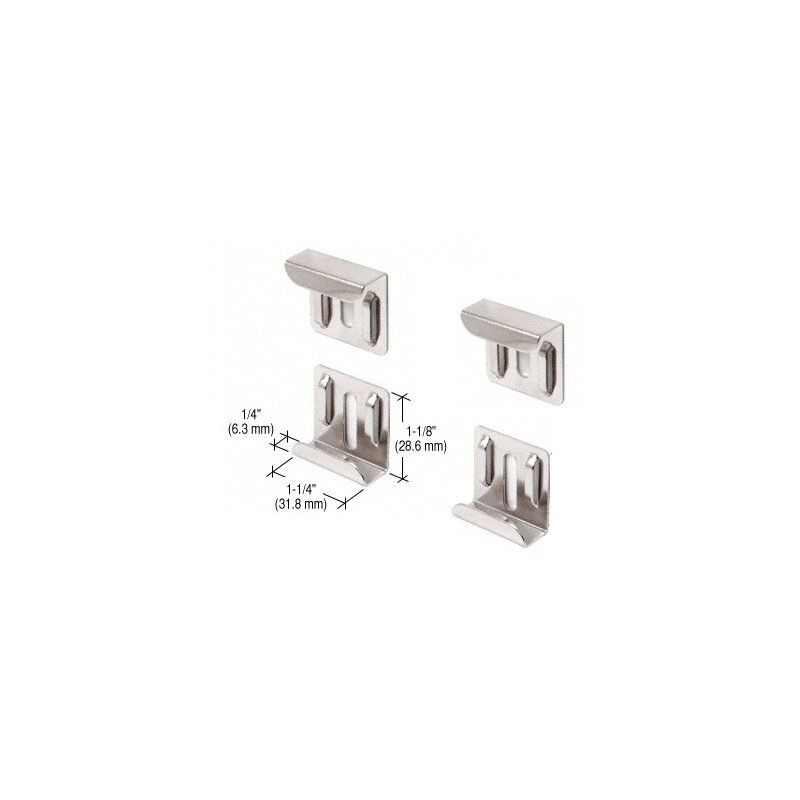 Pince en J-Miroir plaquée nickel