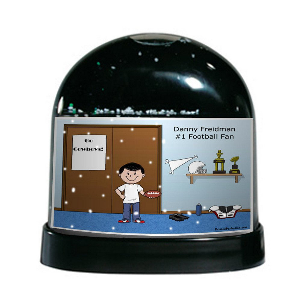 Friendly Folks Cartoon Caricature Football Fanboy Snow Globe The Holiday Aisle®