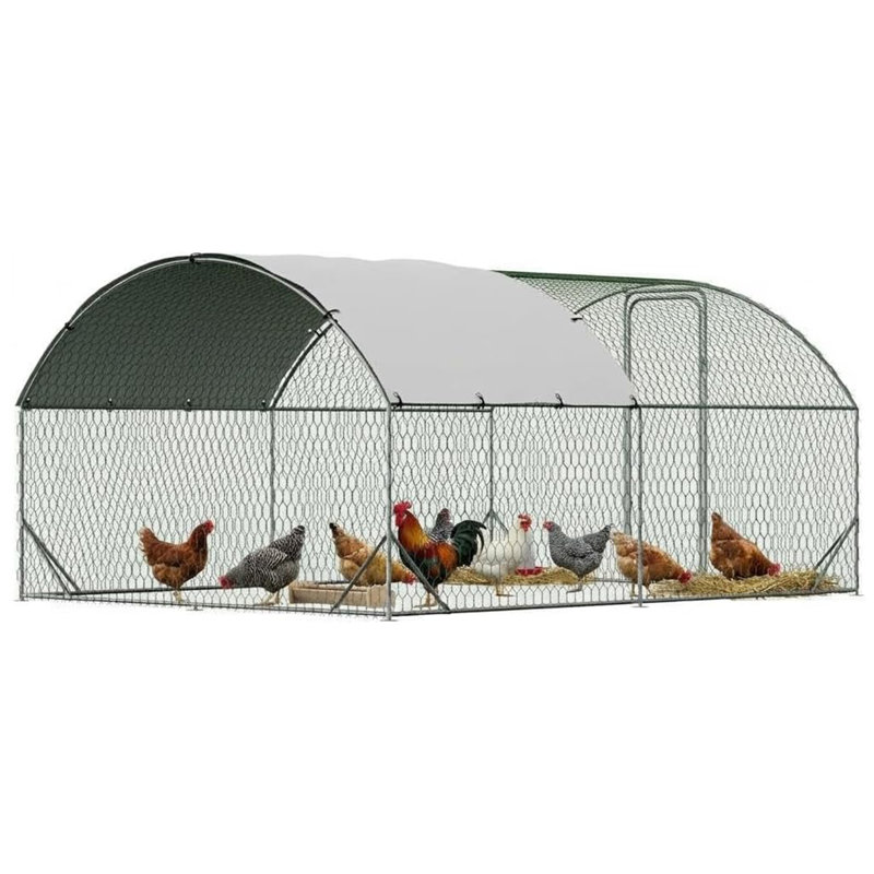 Geraud Chicken Run with Wire Mesh, 198.1cm H x 299.7cm W x 400cm D