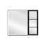 30 po Narender H Armoire à miroir murale encastrée ou en surface H avec armoire latérale noire-474721206-474721207