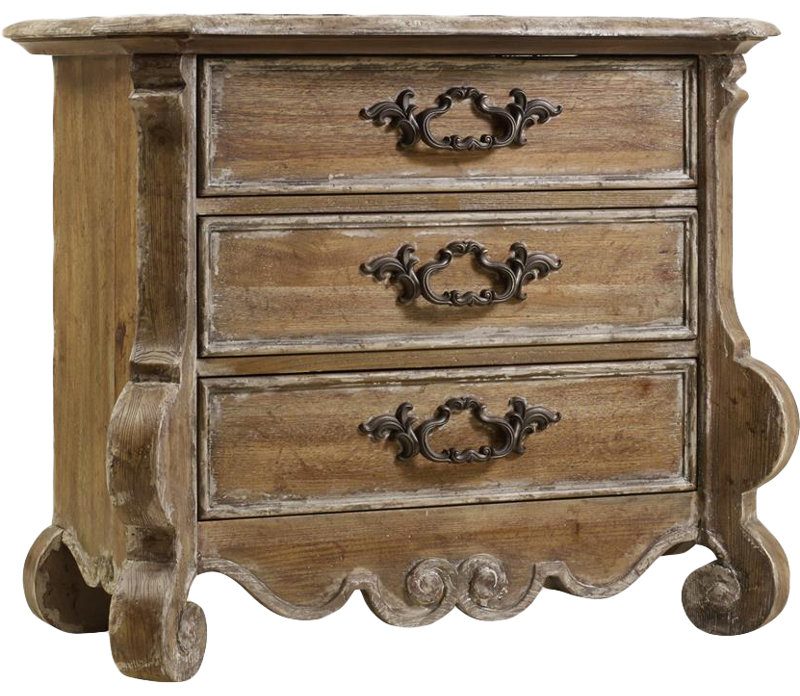 Chatelet Three Drawer Nightstand, Caramel Froth