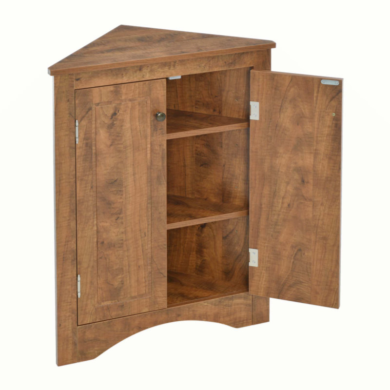 Versatile Bathroom Storage Cabinet With Adjustable Shelves And Moisture-Proof Design, Ideal For Home Organization, Brown