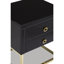 Tanna 46cm W Stainless Steel Bedside Table