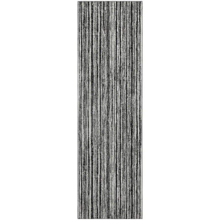 Premium Machine Washable Prisco Black Rug