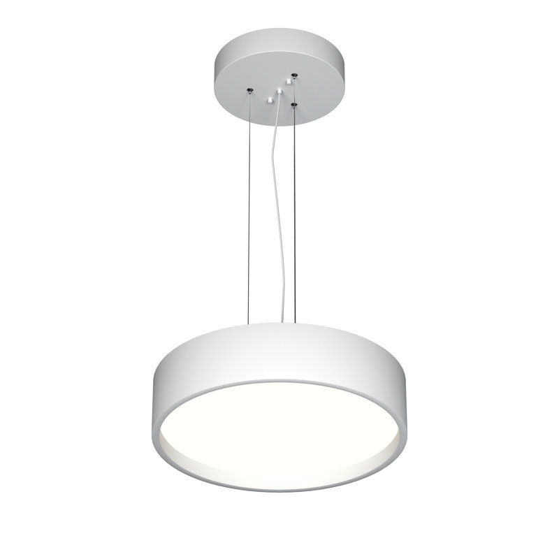 Gilda 1 - Light LED Drum Pendant, 12 cm H x 50 cm W x 50 cm D, Matt White
