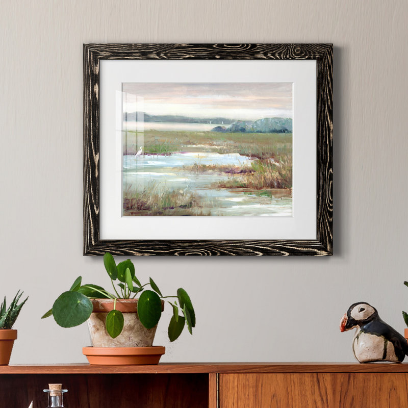 «Early Morning Magic» par J Paul - reproduction d'art sur papier encadrée, Cadre noir, H 24 po x l 18 po x P 1,5 po