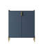 Armoire à vin 2 portes avec porte-bouteilles et tablette de rangement réglable-123954793