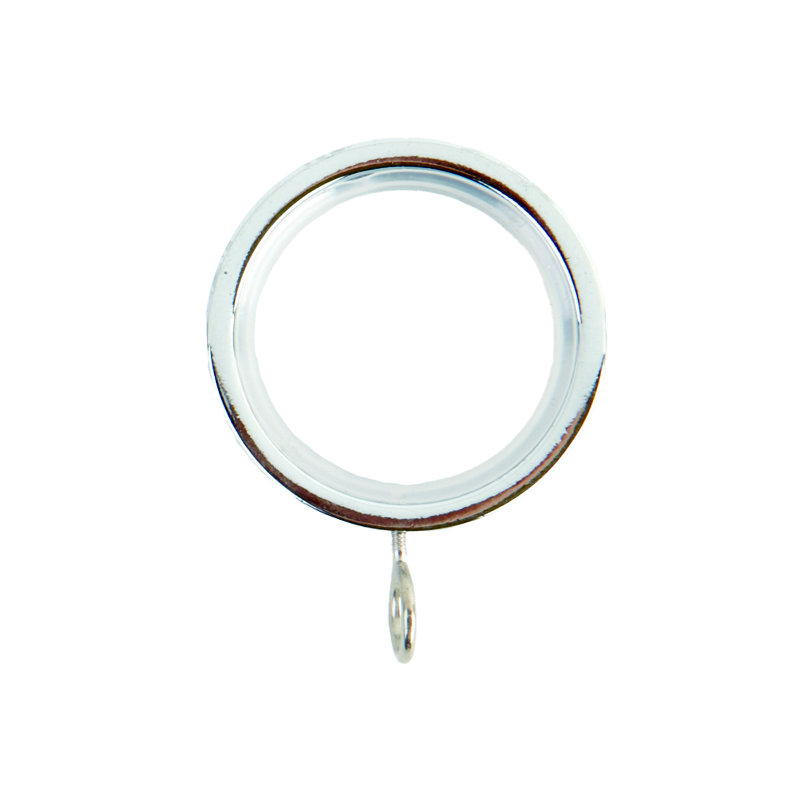 Martines Chrome 1.9cm Curtain Rings, Chrome, 1.9cm H x 1.9cm W