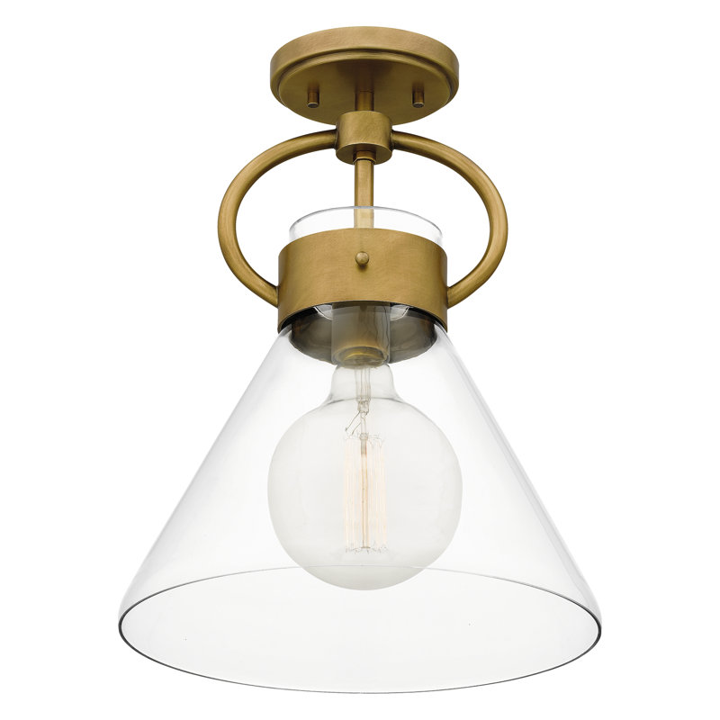 Carles Glass Semi Flush Mount