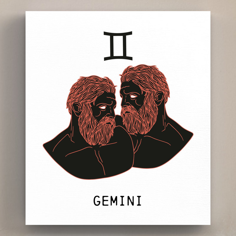 Kana Zodiac Gemini - Print on Wood